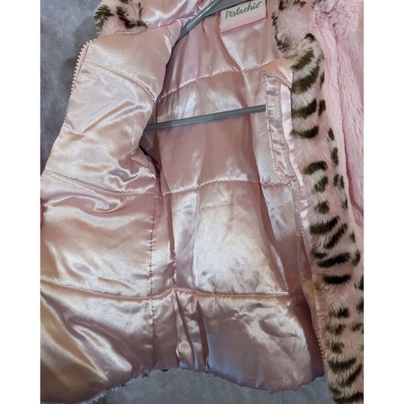 Pistachio Pink Faux Fur Hooded Jacket - Picture 5 of 7